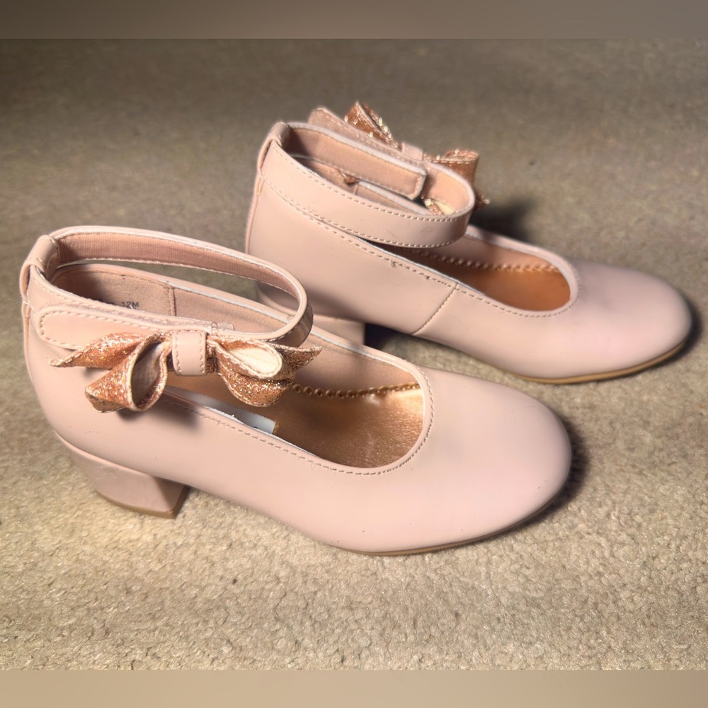 Like New Rachel Shoes little Janet pink Mary Jane shoes Sz 12m little girls